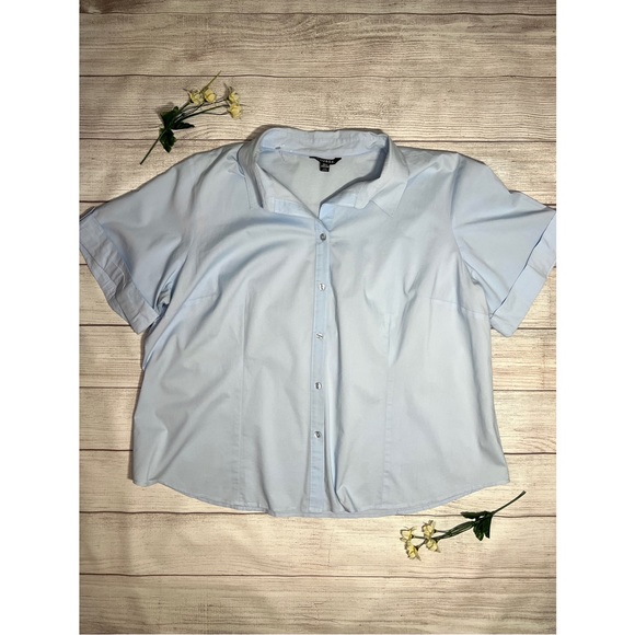 George Button Front Collared Short Sleeve Top - Picture 2 of 14